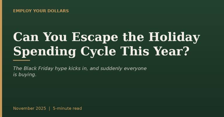 Read more about the article Can You Escape the Holiday Spending Cycle This Year?